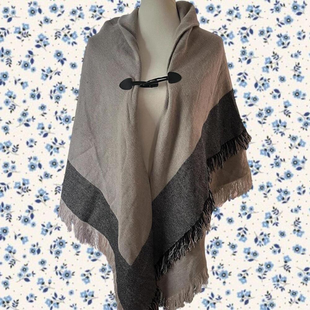 Brown Poncho Sweater OS